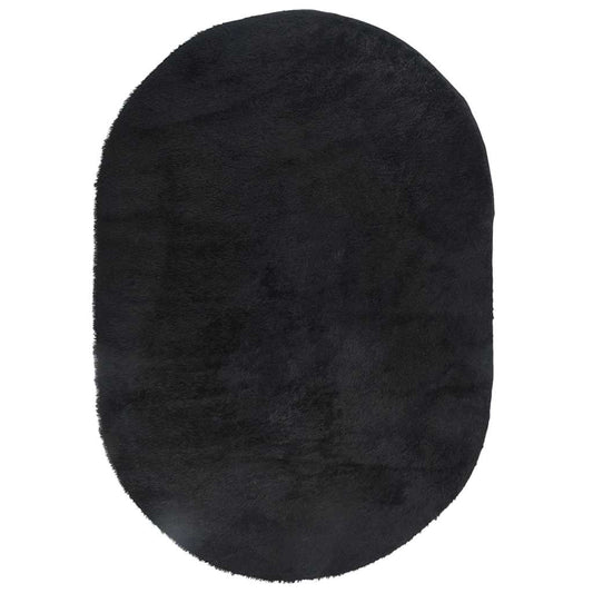 Shaggy Rug High Pile NAVARRA Black 300x200 cm Polyester Shaggy Rug High Pile NAVARRA Black 300x200 cm Polyester