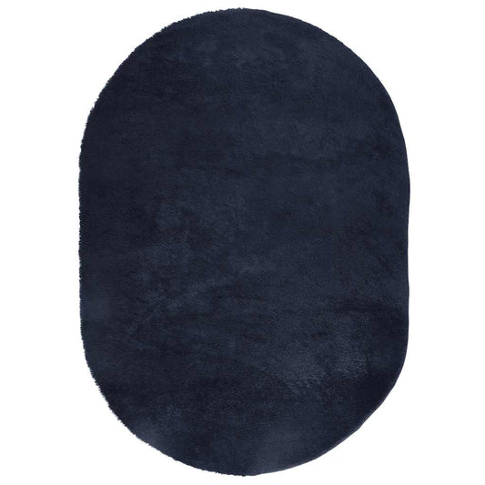 Shaggy Rug High Pile NAVARRA Navy 300x200 cm Polyester Shaggy Rug High Pile NAVARRA Navy 300x200 cm Polyester
