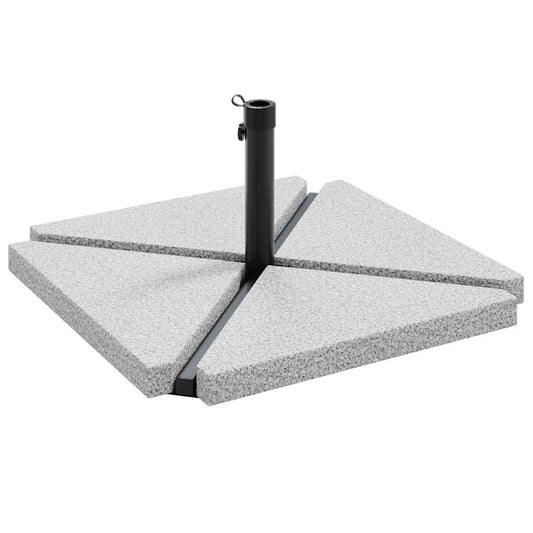 5 Piece Garden Parasol Base Set Granite and Steel 5 Piece Garden Parasol Base Set Granite and Steel