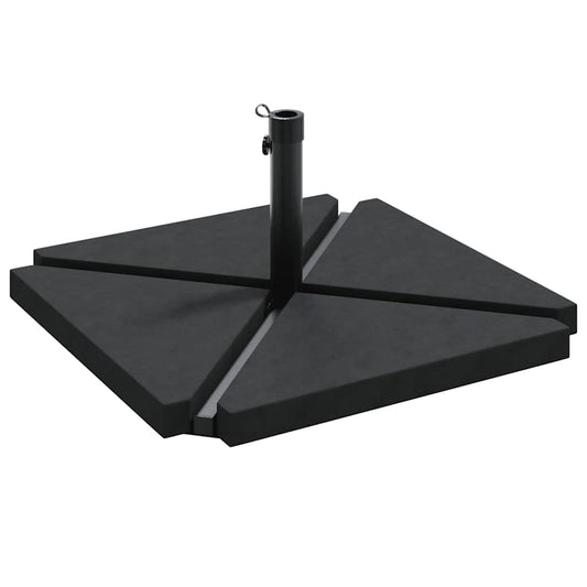 5 Piece Garden Parasol Base Set Granite and Steel 5 Piece Garden Parasol Base Set Granite and Steel