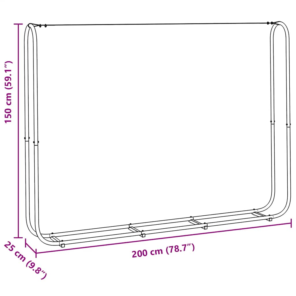 Firewood Rack 200x25x150 cm Galvanised steel