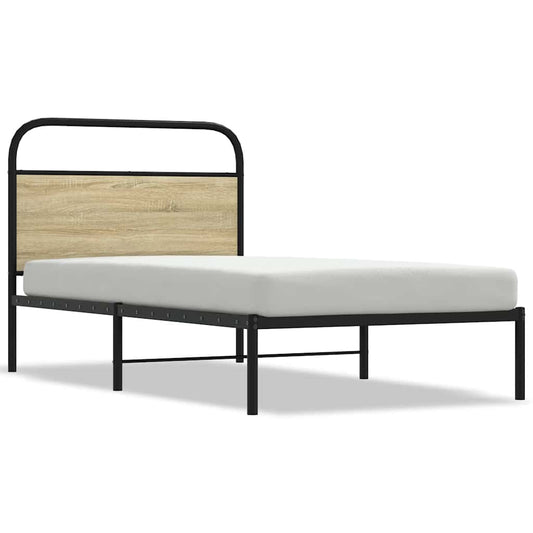 Bed Frame Without Mattress 90x200 cm Sonoma Oak Engineered Wood Bed Frame Without Mattress 90x200 cm Sonoma Oak Engineered Wood