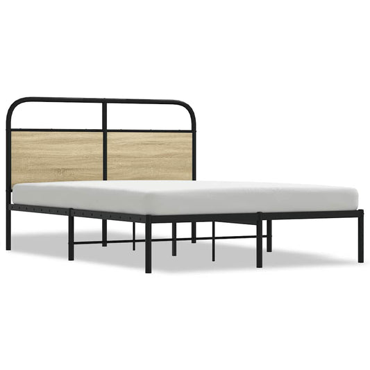 Bed Frame Without Mattress 120x190 cm Small Double Sonoma Oak Engineered Wood Bed Frame Without Mattress 120x190 cm Small Double Sonoma Oak Engineered Wood