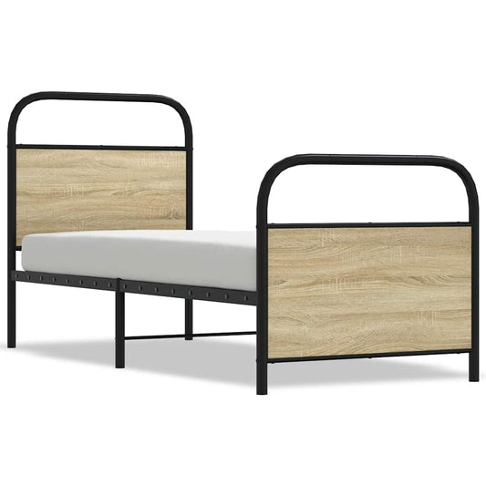Bed Frame Without Mattress 80x200 cm Sonoma Oak Engineered Wood Bed Frame Without Mattress 80x200 cm Sonoma Oak Engineered Wood