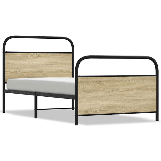 Bed Frame Without Mattress 100x200 cm Sonoma Oak Engineered Wood Bed Frame Without Mattress 100x200 cm Sonoma Oak Engineered Wood