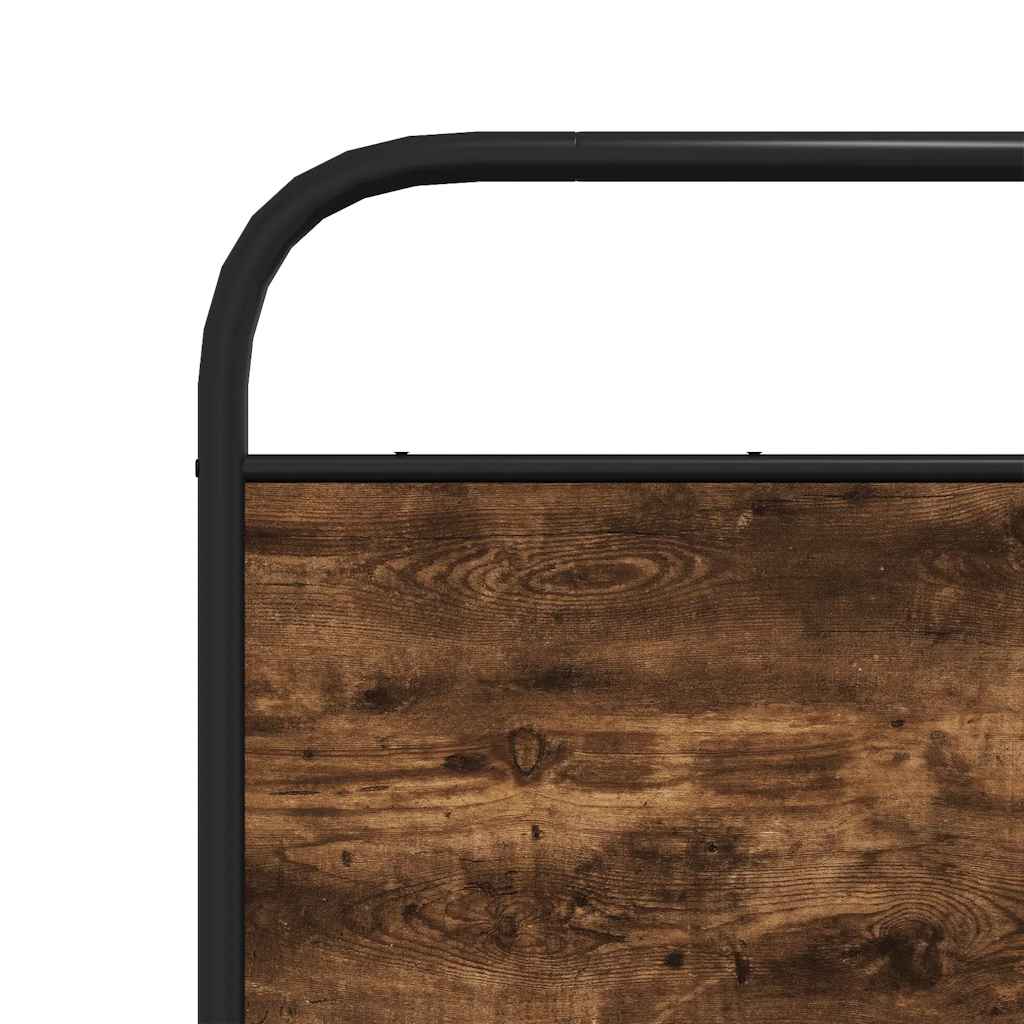 Bed Frame Without Mattress 90x190 cm Smoked Oak Engineered Wood