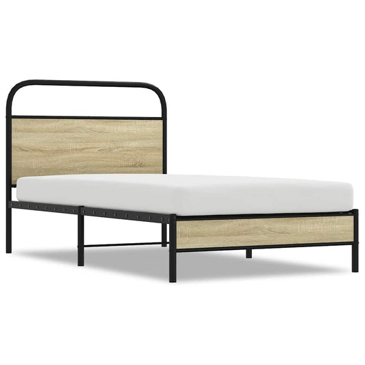 Bed Frame without Mattress 90x200 cm Sonoma Oak Engineered Wood Bed Frame without Mattress 90x200 cm Sonoma Oak Engineered Wood