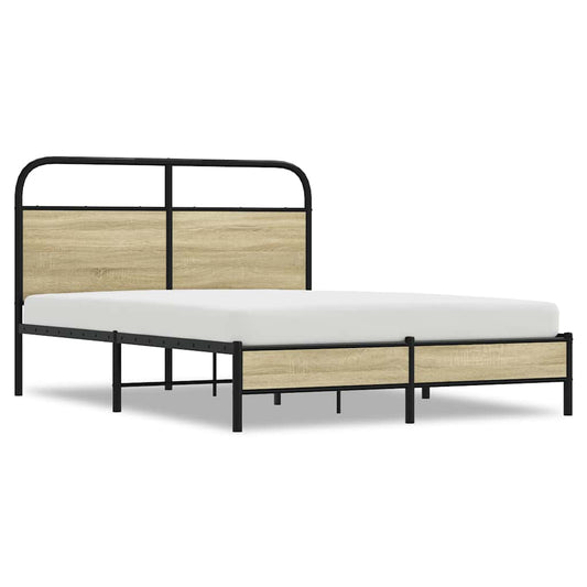 Bed Frame without Mattress 140x200 cm Sonoma Oak Engineered Wood Bed Frame without Mattress 140x200 cm Sonoma Oak Engineered Wood