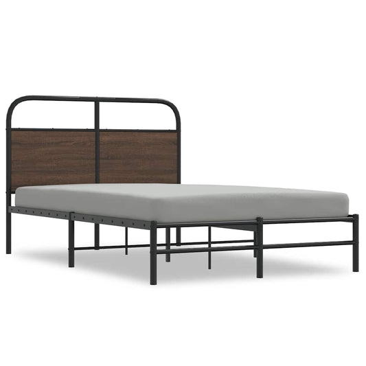 Bed Frame without Mattress 120x200 cm Brown Oak Engineered Wood Bed Frame without Mattress 120x200 cm Brown Oak Engineered Wood