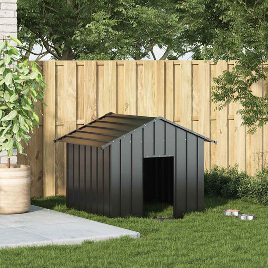 Dog House with Roof 131x101x102 cm Galvanised Steel Dog House with Roof 131x101x102 cm Galvanised Steel