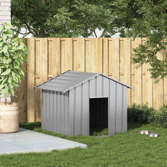 Dog House with Roof 131x101x102 cm Galvanised Steel Dog House with Roof 131x101x102 cm Galvanised Steel