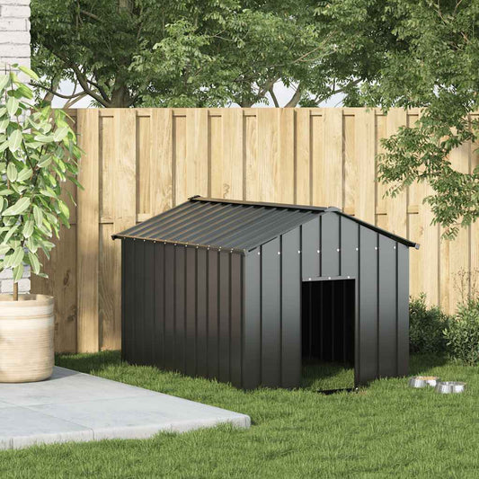 Dog House with Roof 113x153x101 cm Galvanised Steel Dog House with Roof 113x153x101 cm Galvanised Steel