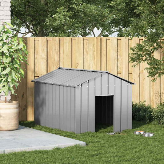 Dog House with Roof 113x153x101 cm Galvanised Steel Dog House with Roof 113x153x101 cm Galvanised Steel