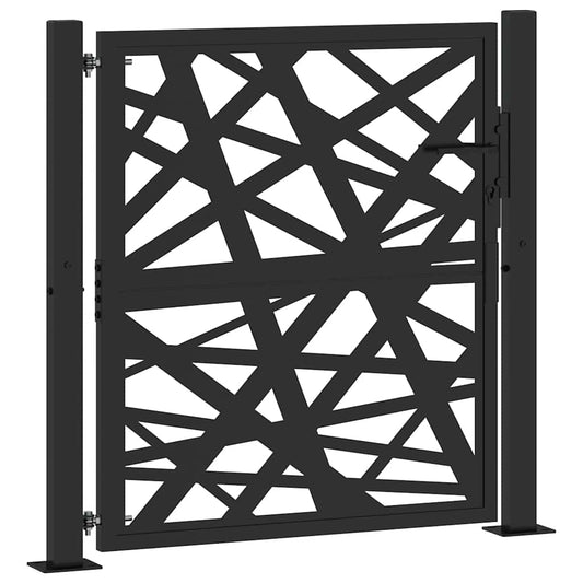 Garden Gate Black 100x100 cm Steel Light Design Garden Gate Black 100x100 cm Steel Light Design