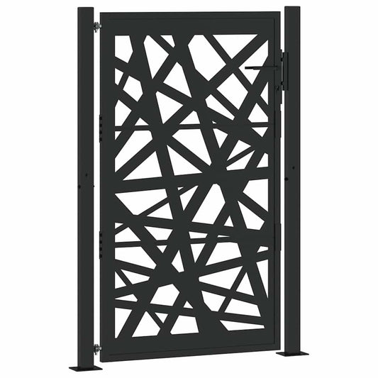 Garden Gate Black 100x150 cm Steel Light Design Garden Gate Black 100x150 cm Steel Light Design
