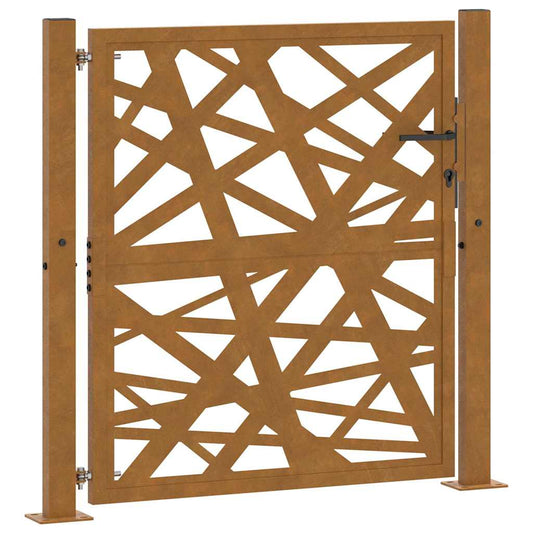 Garden Gate 100x100 cm Weathering Steel Light Design Garden Gate 100x100 cm Weathering Steel Light Design