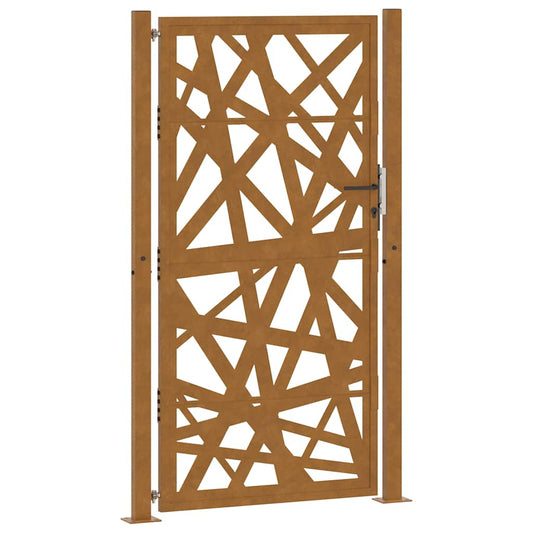 Garden Gate 100x175 cm Weathering Steel Light Design Garden Gate 100x175 cm Weathering Steel Light Design