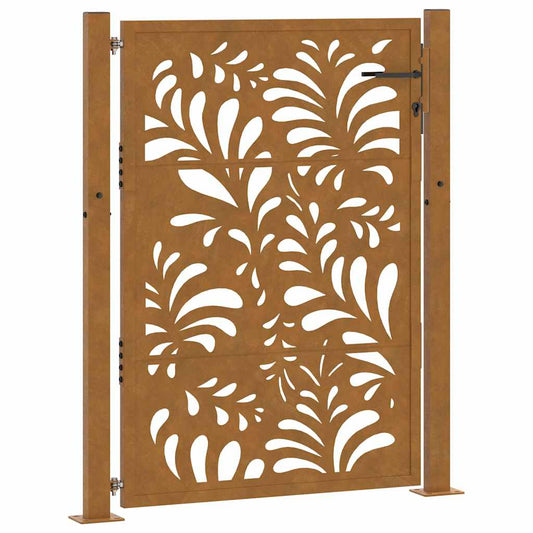 Garden Gate 100x150 cm Weathering Steel Wave Design Garden Gate 100x150 cm Weathering Steel Wave Design