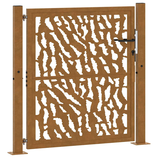 Garden Gate 100x100 cm Weathering Steel Trace Design Garden Gate 100x100 cm Weathering Steel Trace Design