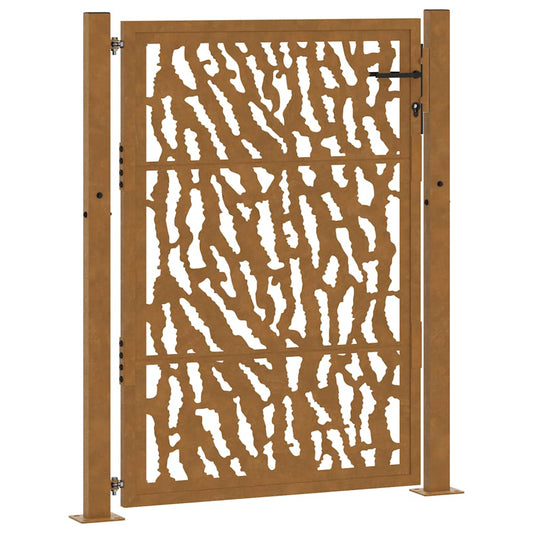 Garden Gate 100x125 cm Weathering Steel Trace Design Garden Gate 100x125 cm Weathering Steel Trace Design