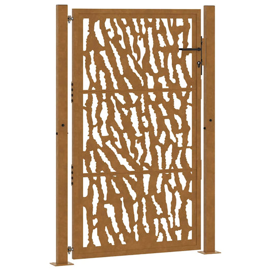 Garden Gate 100x150 cm Weathering Steel Trace Design Garden Gate 100x150 cm Weathering Steel Trace Design