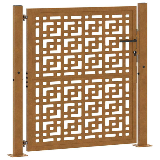 Garden Gate 100x100 cm Weathering Steel Cross Design Garden Gate 100x100 cm Weathering Steel Cross Design