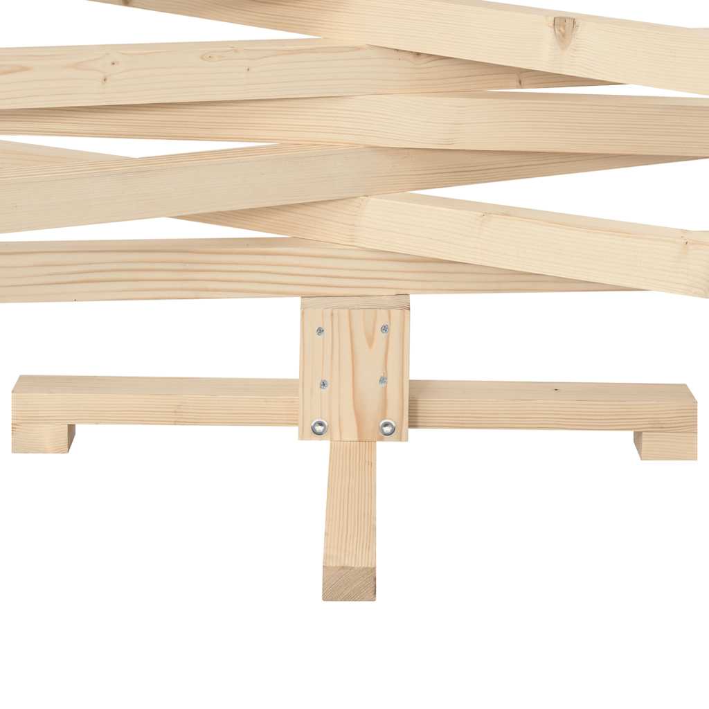 | Wooden Christmas Tree | with Stand natural 180 cm Solid pine wood