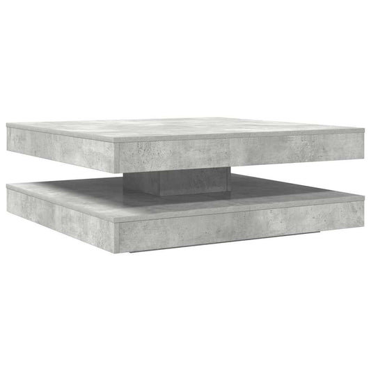 Coffee Table 360-Degree Rotatable Concrete Grey 90x90x34.5 cm Coffee Table 360-Degree Rotatable Concrete Grey 90x90x34.5 cm
