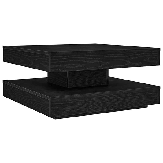 Coffee Table 360-Degree Rotatable Black 70x70x34.5 cm Coffee Table 360-Degree Rotatable Black 70x70x34.5 cm