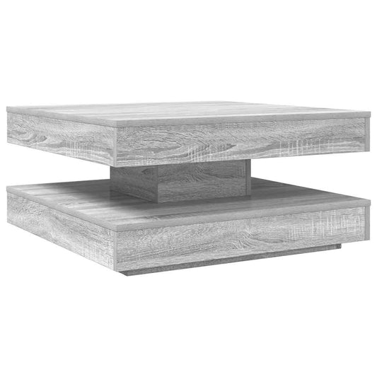 Coffee Table 360-Degree Rotatable Grey Sonoma 70x70x34.5 cm Coffee Table 360-Degree Rotatable Grey Sonoma 70x70x34.5 cm