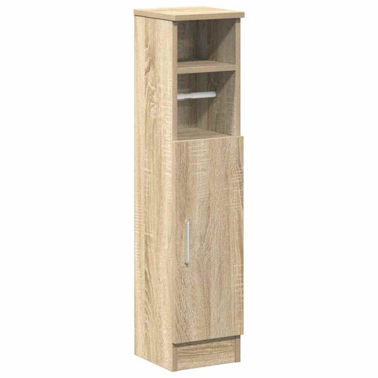 Bathroom Cabinet with Roll Holder Sonoma Oak 20.5x22x90 cm Bathroom Cabinet with Roll Holder Sonoma Oak 20.5x22x90 cm