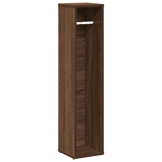 Bathroom Cabinet with Roll Holder Brown Oak 20.5x20x90 cm Bathroom Cabinet with Roll Holder Brown Oak 20.5x20x90 cm