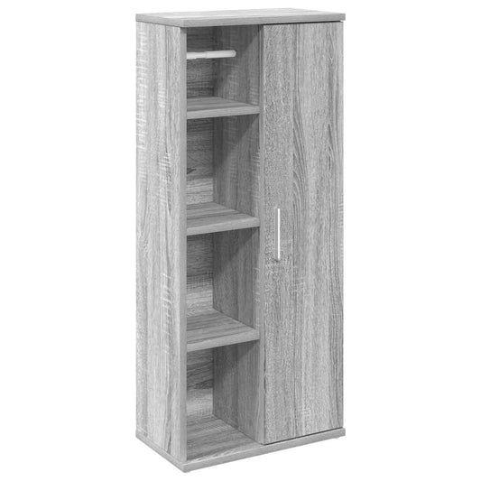Bathroom Cabinet with Roll Holder Grey Sonoma 39x22x90 cm Bathroom Cabinet with Roll Holder Grey Sonoma 39x22x90 cm