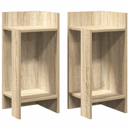 Side Tables 2 pcs with Shelf Sonoma Oak 25.5x27x60 cm Side Tables 2 pcs with Shelf Sonoma Oak 25.5x27x60 cm