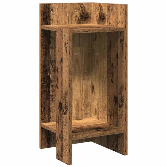 Side Table with Shelf Old Wood 25.5x27x60 cm Side Table with Shelf Old Wood 25.5x27x60 cm
