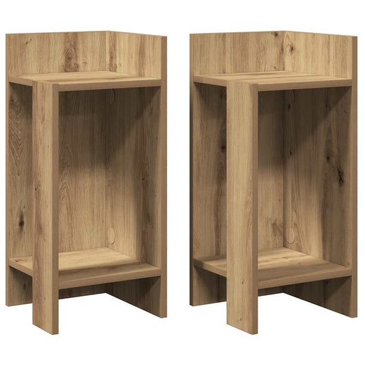 Side Tables 2 pcs with Shelf Artisan Oak 25.5x27x60 cm Side Tables 2 pcs with Shelf Artisan Oak 25.5x27x60 cm