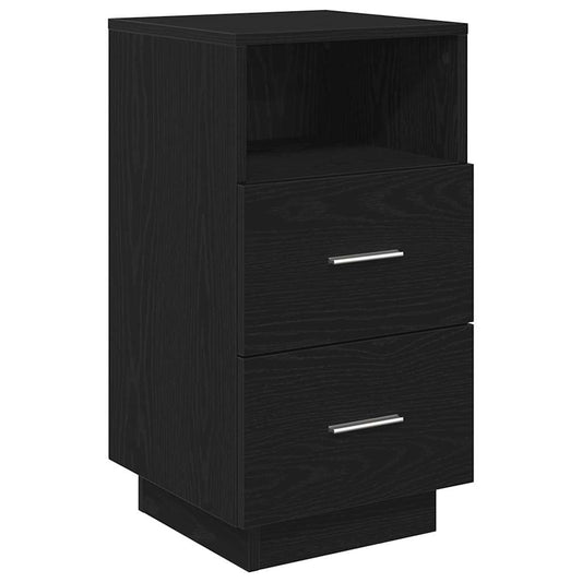 Bedside Cabinet with 2 Drawers Black 36x36x68 cm Bedside Cabinet with 2 Drawers Black 36x36x68 cm