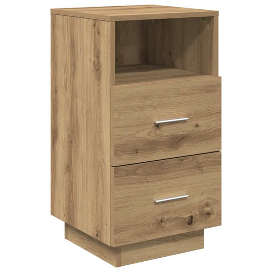 Bedside Cabinet with 2 Drawers Artisan Oak 36x36x68 cm Bedside Cabinet with 2 Drawers Artisan Oak 36x36x68 cm