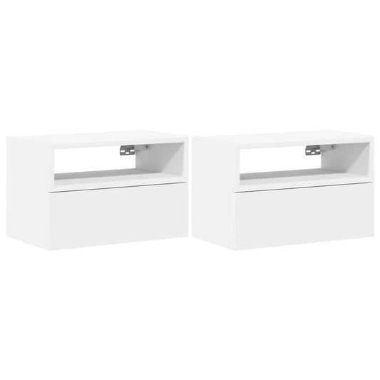 Wall-mounted Bedside Cabinets 2 pcs White 45x26x28,5 cm Wall-mounted Bedside Cabinets 2 pcs White 45x26x28,5 cm