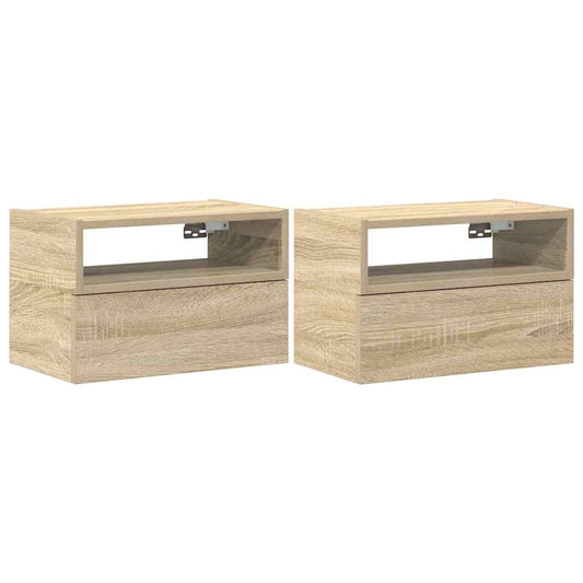 Wall-mounted Bedside Cabinets 2 pcs Sonoma Oak 45x26x28.5 cm Wall-mounted Bedside Cabinets 2 pcs Sonoma Oak 45x26x28.5 cm