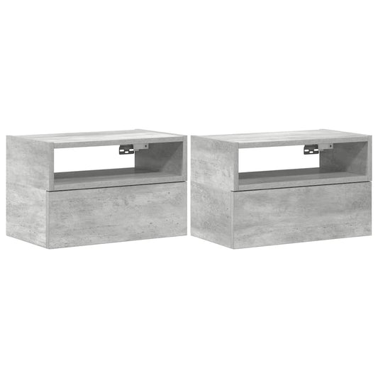 Wall-mounted Bedside Cabinets 2 pcs Concrete Grey 45x26x28.5 cm Wall-mounted Bedside Cabinets 2 pcs Concrete Grey 45x26x28.5 cm