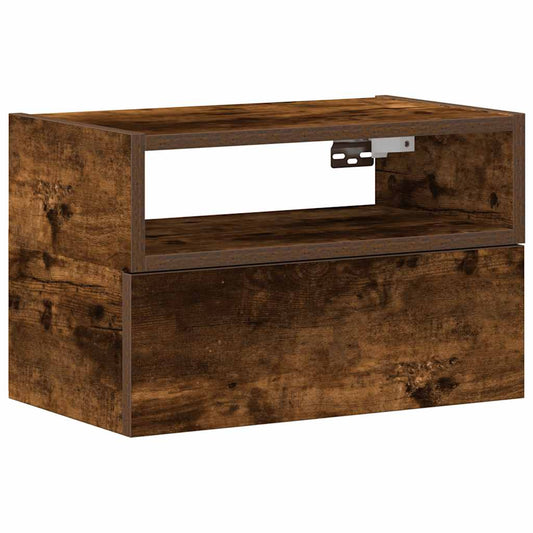 Wall-mounted Bedside Cabinet Smoked Oak 45x26x28.5 cm Wall-mounted Bedside Cabinet Smoked Oak 45x26x28.5 cm