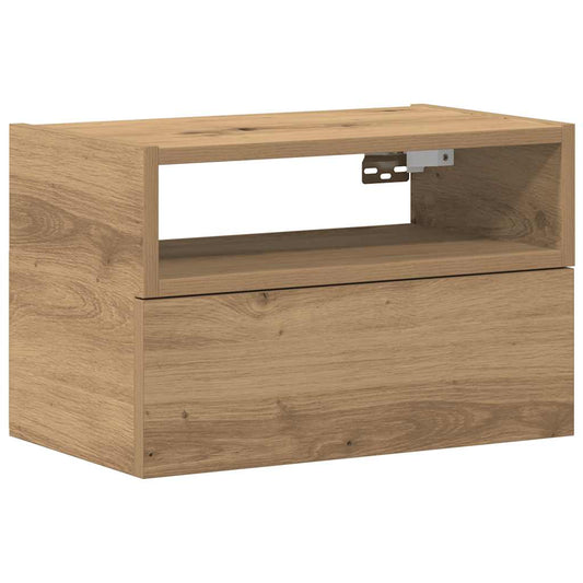 Wall-mounted Bedside Cabinet Artisan Oak 45x26x28.5 cm Wall-mounted Bedside Cabinet Artisan Oak 45x26x28.5 cm