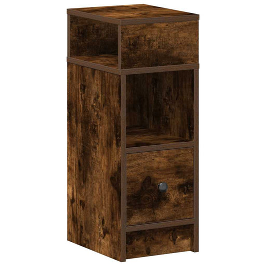 Bedside Cabinet with Drawer Smoked Oak 25x31x66 cm Bedside Cabinet with Drawer Smoked Oak 25x31x66 cm