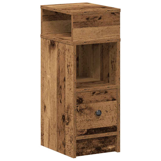Bedside Cabinet with Drawer Old Wood 25x31x66 cm Bedside Cabinet with Drawer Old Wood 25x31x66 cm