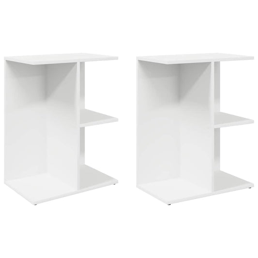 Bedside Tables 2 pcs White 46.5x29x61 cm Engineered Wood Bedside Tables 2 pcs White 46.5x29x61 cm Engineered Wood