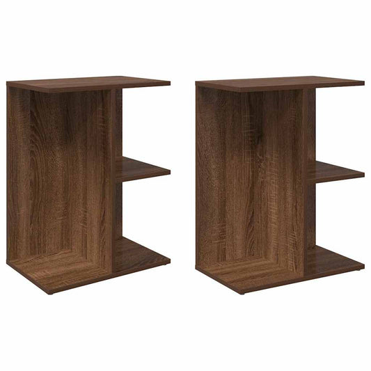 Bedside Tables 2 pcs Brown Oak 46.5x29x61 cm Engineered Wood Bedside Tables 2 pcs Brown Oak 46.5x29x61 cm Engineered Wood