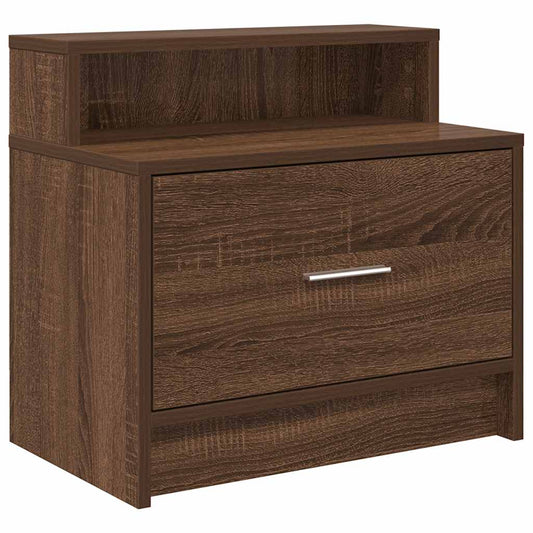 Bedside Cabinet with Drawer Brown Oak 51x31x47 cm Bedside Cabinet with Drawer Brown Oak 51x31x47 cm
