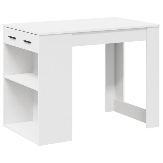 Desk with Drawer and Shelf White 102x62x77,5 cm Engineered Wood Desk with Drawer and Shelf White 102x62x77,5 cm Engineered Wood