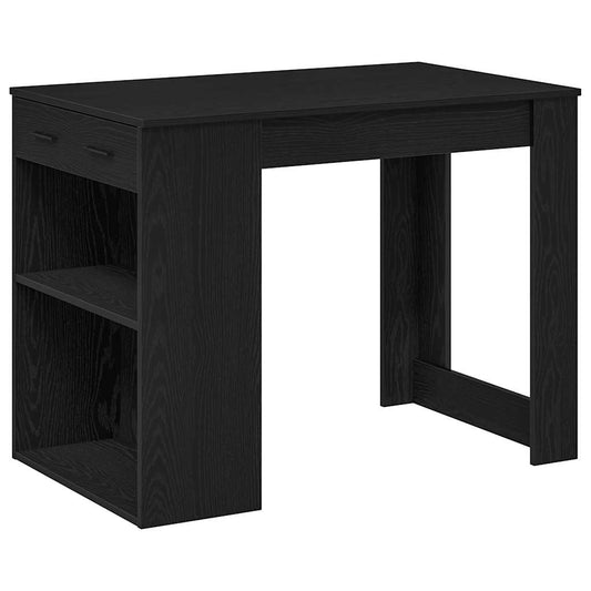 Desk with Drawer&Shelf Black Oak 102x62x77.5 cm Engineered Wood Desk with Drawer&Shelf Black Oak 102x62x77.5 cm Engineered Wood